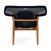 Garrison Outdoor Wing Chair - Yukon Ocean Stripe Outdoor Performance Velvet