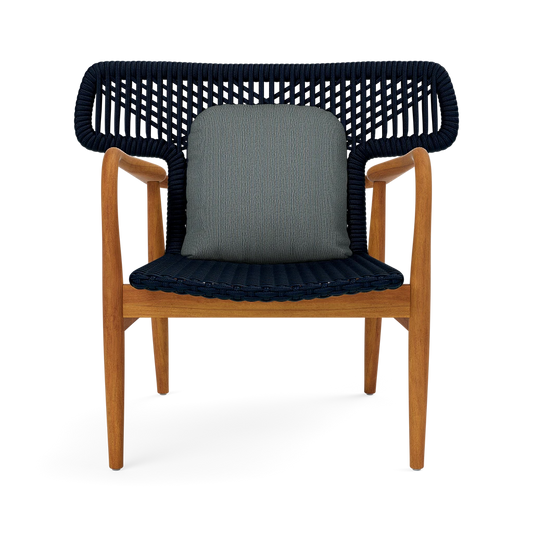 Garrison Outdoor Wing Chair - Yukon Ocean Stripe Outdoor Performance Velvet