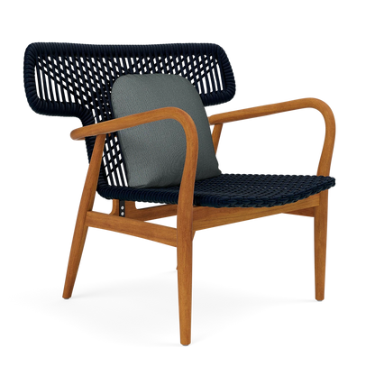 Garrison Outdoor Wing Chair - Yukon Ocean Stripe Outdoor Performance Velvet