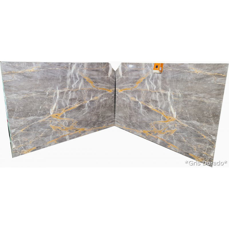 Gris Dorado Gray Bookmatching Marble Slabs Polished - Livfloors Collection