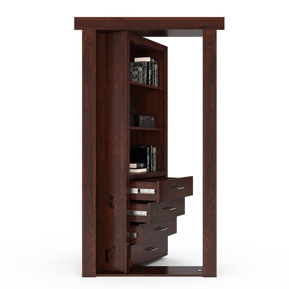 Hidden Flush Mount Knotty Alder Dresser Door