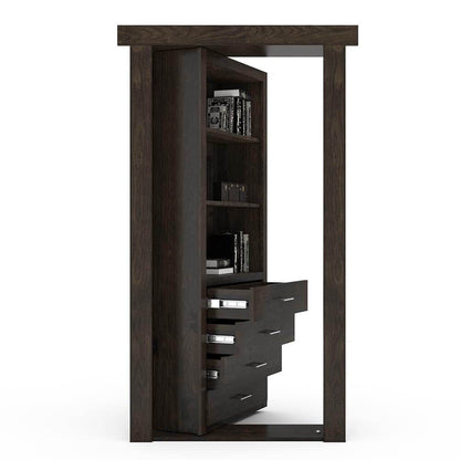 Hidden Flush Mount Knotty Alder Dresser Door