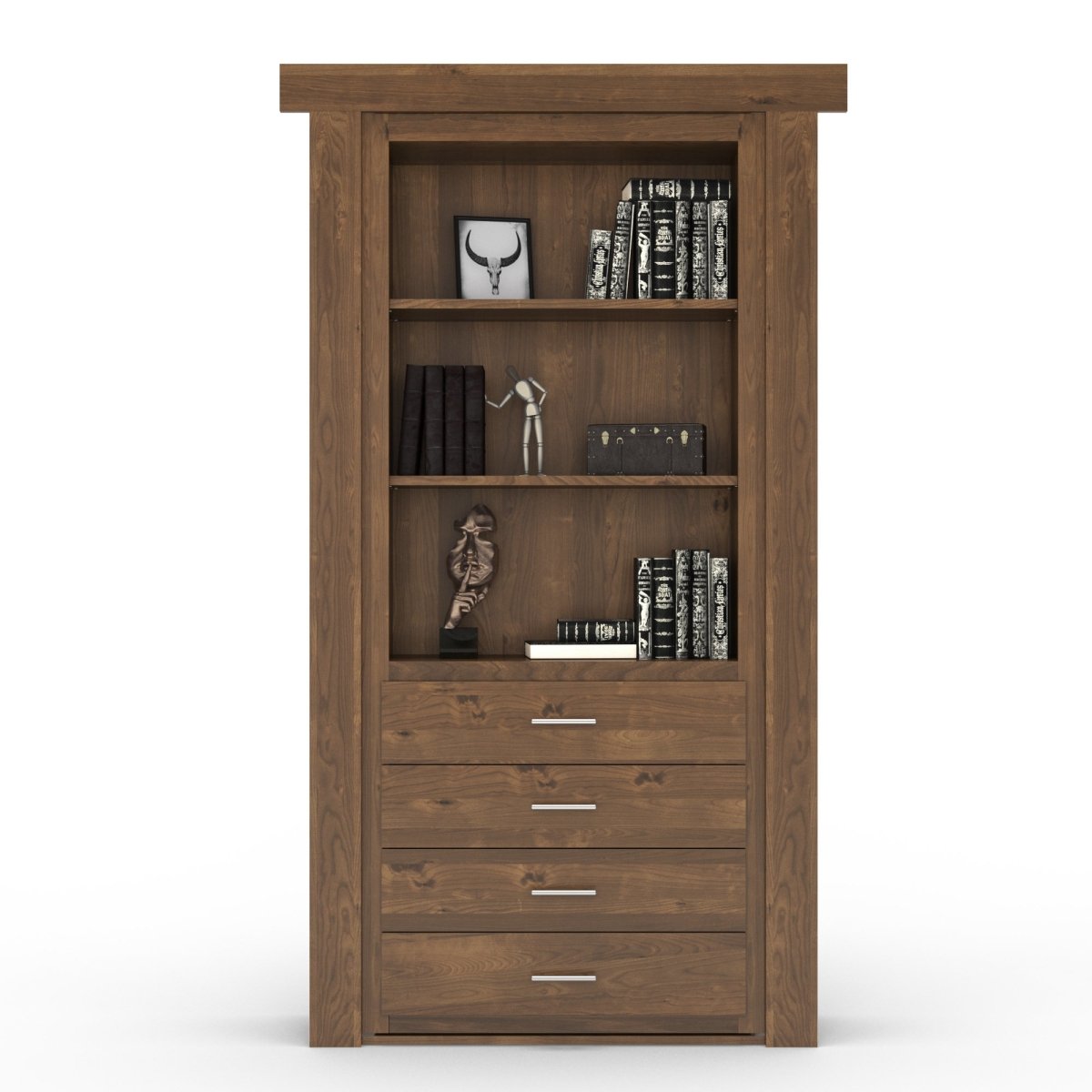 Hidden Flush Mount Knotty Alder Dresser Door