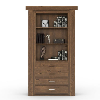 Hidden Flush Mount Knotty Alder Dresser Door