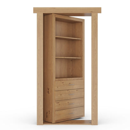 Hidden Flush Mount Knotty Alder Dresser Door