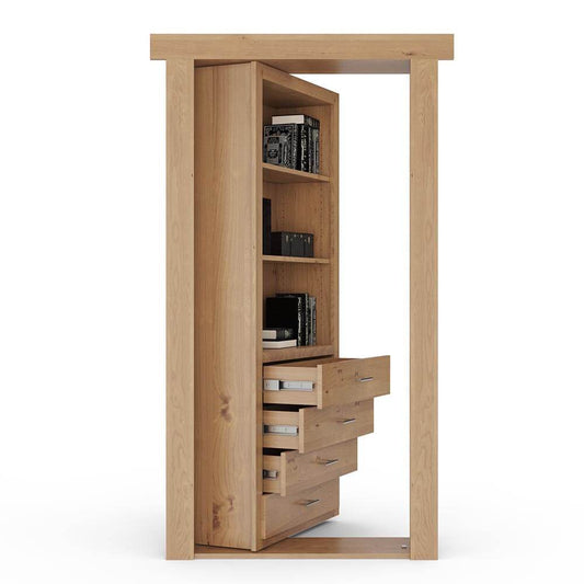 Hidden Flush Mount Knotty Alder Dresser Door