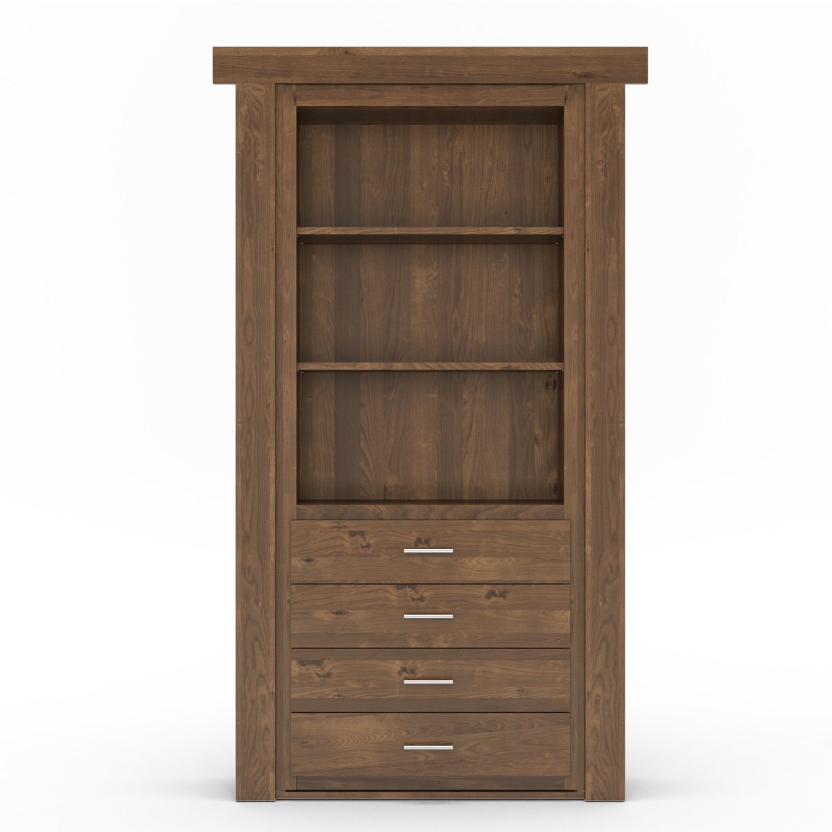 Hidden Flush Mount Knotty Alder Dresser Door