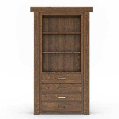 Hidden Flush Mount Knotty Alder Dresser Door