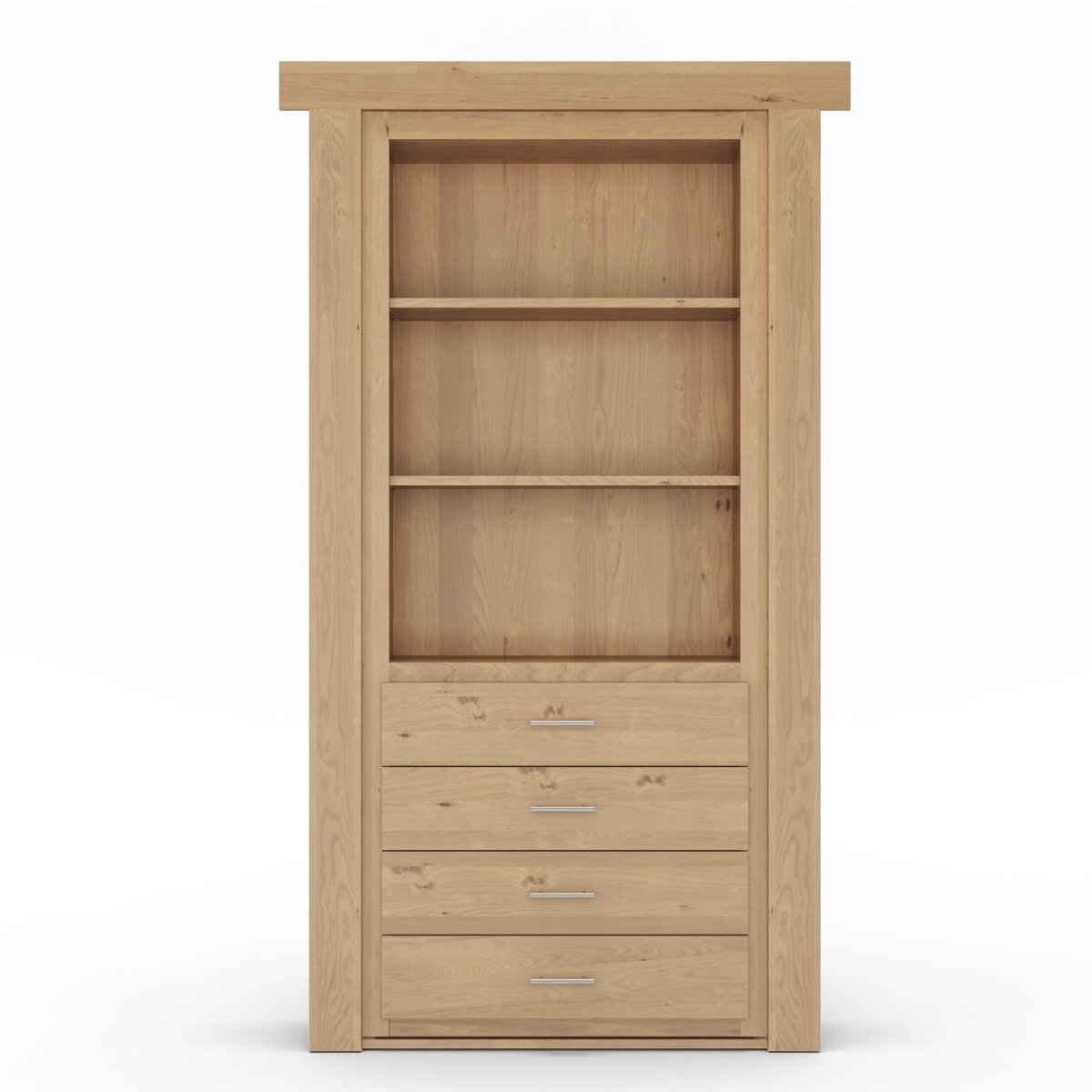 Hidden Flush Mount Knotty Alder Dresser Door