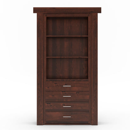 Hidden Flush Mount Knotty Alder Dresser Door