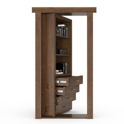 Hidden Flush Mount Knotty Alder Dresser Door