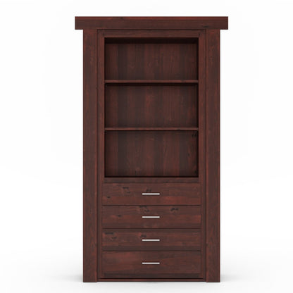 Hidden Flush Mount Knotty Alder Dresser Door