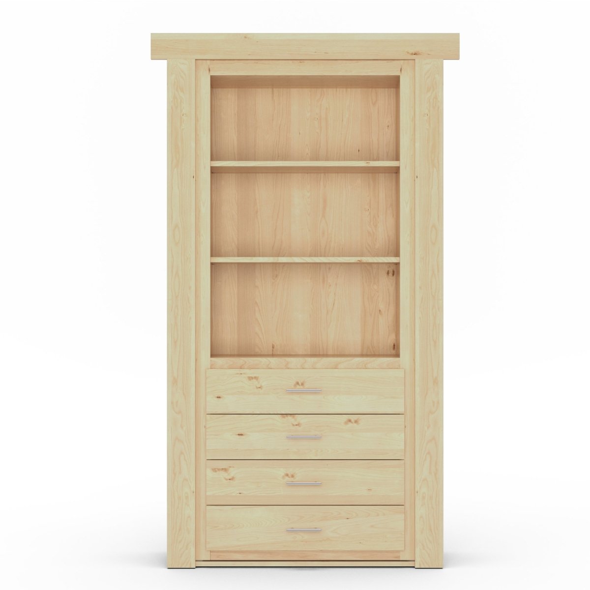 Hidden Flush Mount Knotty Alder Dresser Door