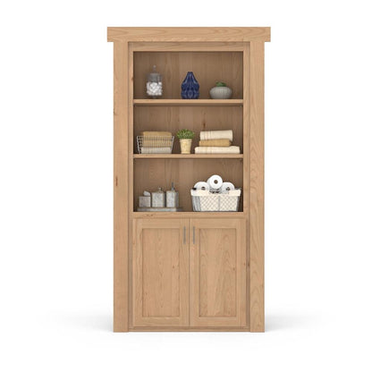 Hidden Flush Mount Knotty Alder Hamper Door