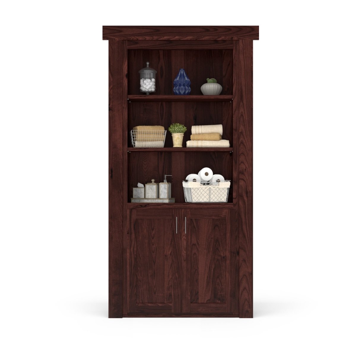 Hidden Flush Mount Knotty Alder Hamper Door
