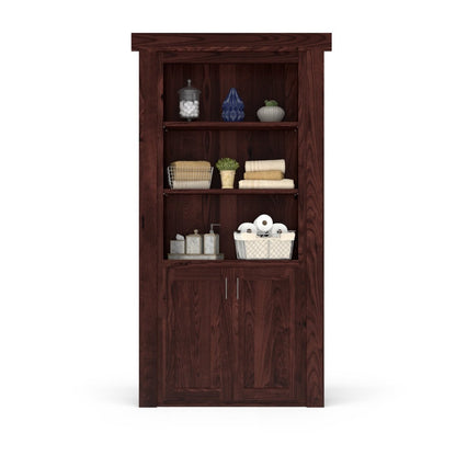 Hidden Flush Mount Knotty Alder Hamper Door