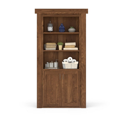 Hidden Flush Mount Knotty Alder Hamper Door