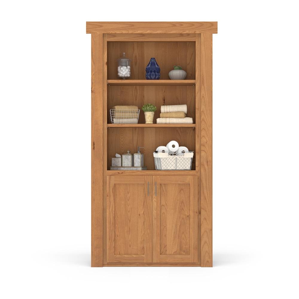 Hidden Flush Mount Knotty Alder Hamper Door