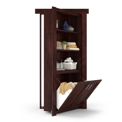 Hidden Flush Mount Knotty Alder Hamper Door