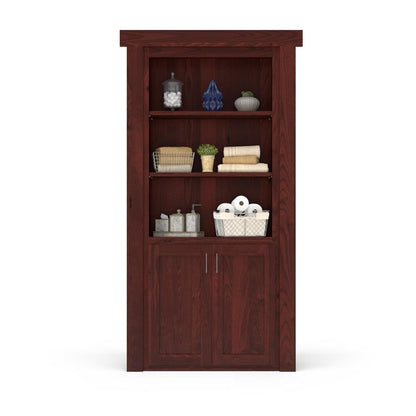 Hidden Flush Mount Knotty Alder Hamper Door