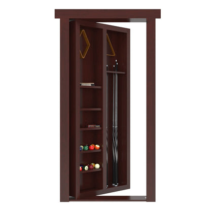 Hidden Flush Mount Knotty Alder Pool Cue Door