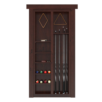 Hidden Flush Mount Knotty Alder Pool Cue Door