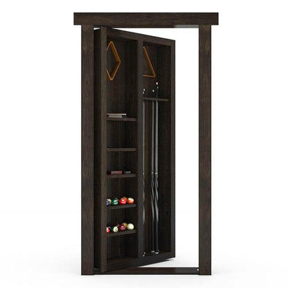 Hidden Flush Mount Knotty Alder Pool Cue Door