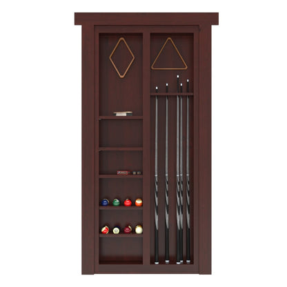 Hidden Flush Mount Knotty Alder Pool Cue Door