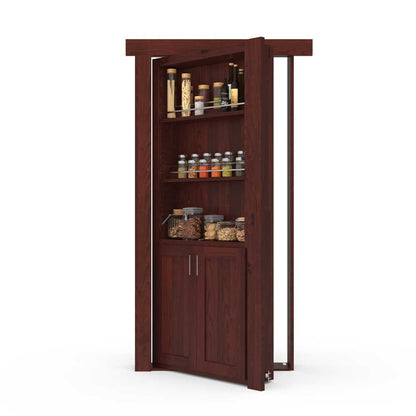 Hidden Flush Mount Knotty Alder Spice Rack Door