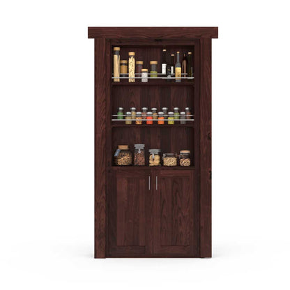 Hidden Flush Mount Knotty Alder Spice Rack Door