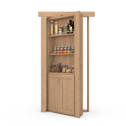 Hidden Flush Mount Knotty Alder Spice Rack Door
