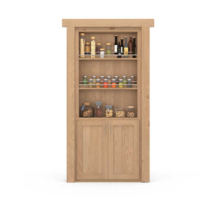 Hidden Flush Mount Knotty Alder Spice Rack Door