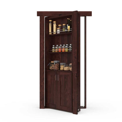 Hidden Flush Mount Knotty Alder Spice Rack Door