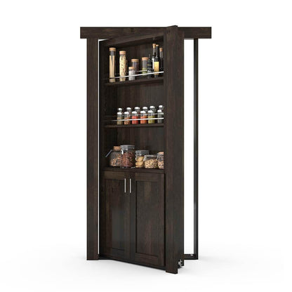 Hidden Flush Mount Knotty Alder Spice Rack Door