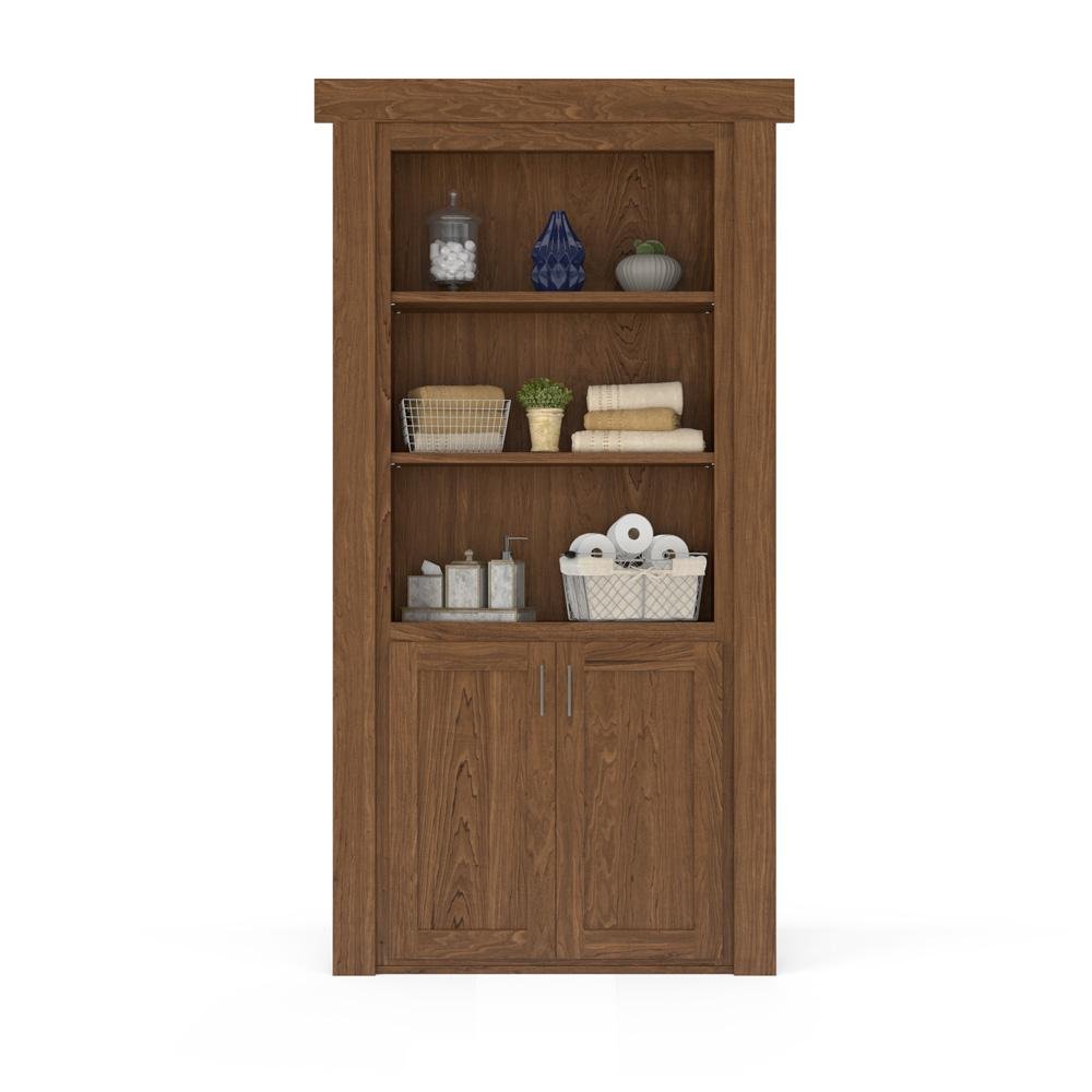 Hidden Flush Mount Maple Hamper Door