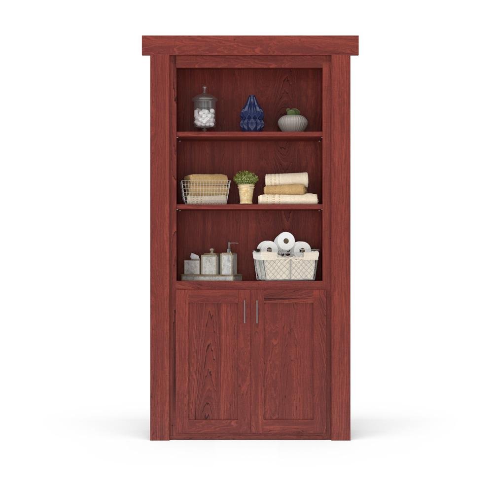 Hidden Flush Mount Maple Hamper Door