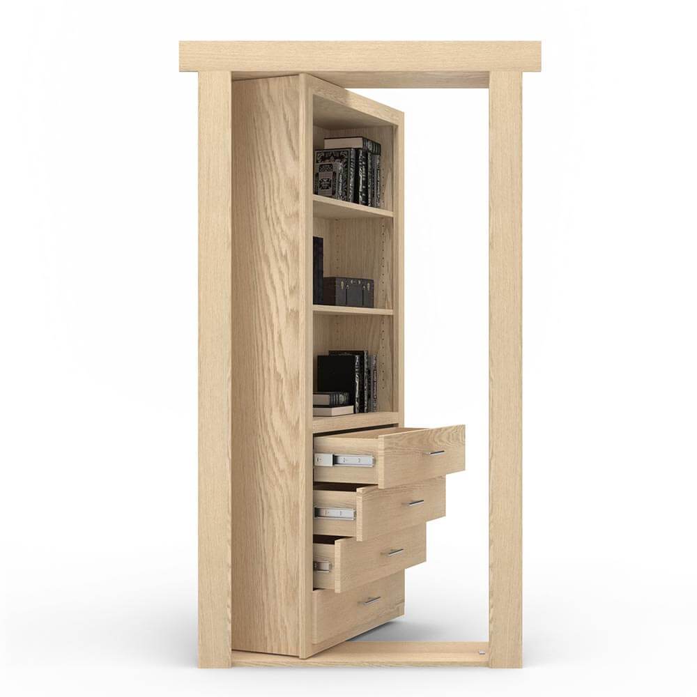 Hidden Flush Mount Oak Dresser Door