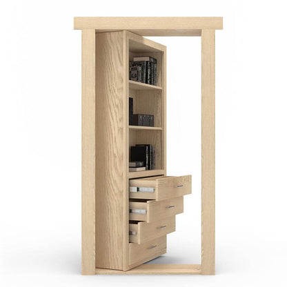 Hidden Flush Mount Oak Dresser Door