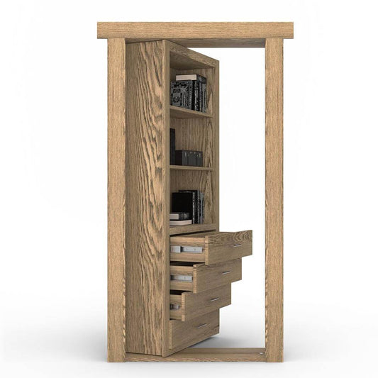 Hidden Flush Mount Oak Dresser Door