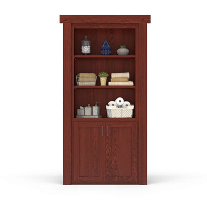 Hidden Flush Mount Oak Hamper Door