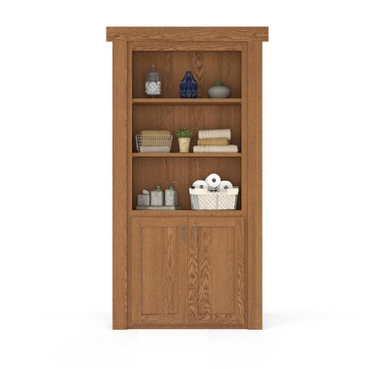 Hidden Flush Mount Oak Hamper Door
