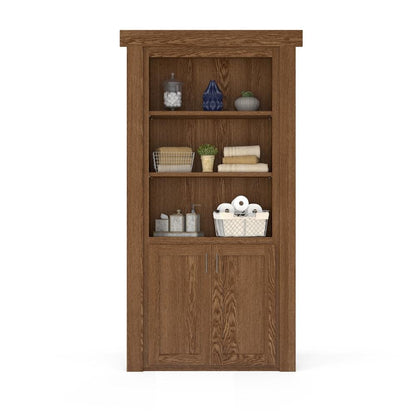 Hidden Flush Mount Oak Hamper Door