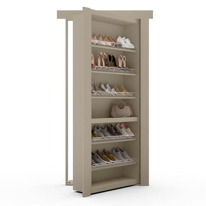 Hidden Flush Mount Paint Grade Shoe Rack Door