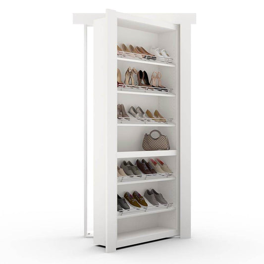Hidden Flush Mount Paint Grade Shoe Rack Door