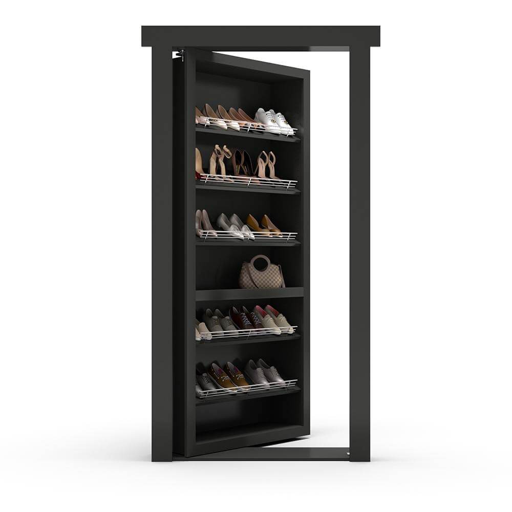 Hidden Flush Mount Paint Grade Shoe Rack Door