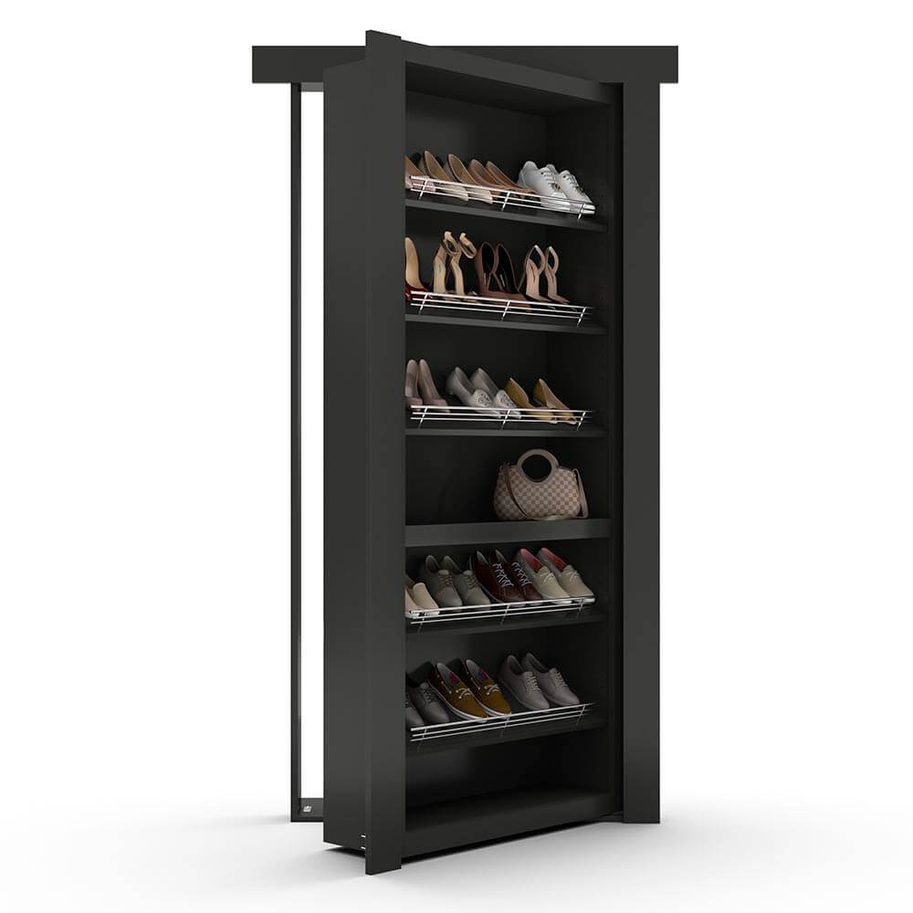 Hidden Flush Mount Paint Grade Shoe Rack Door