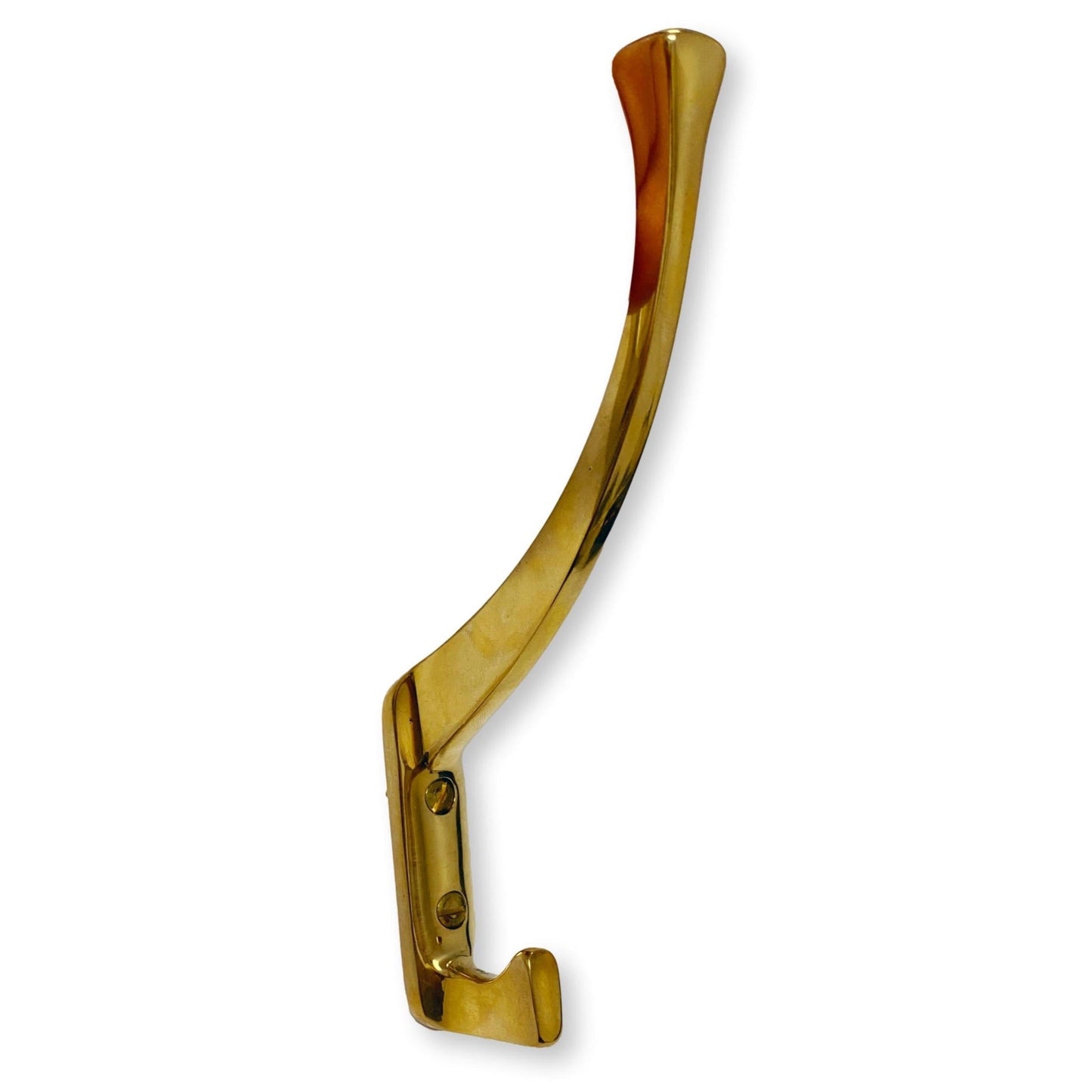 Unlacquered Polished Brass "Zen" Wall Coat and Hat Hook