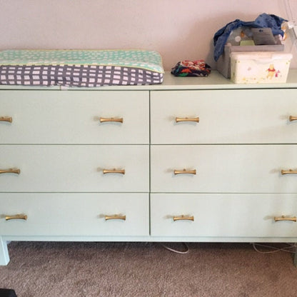 Satin Gold "Century" MCM 01 Drawer Pull - Cabinet Hardware