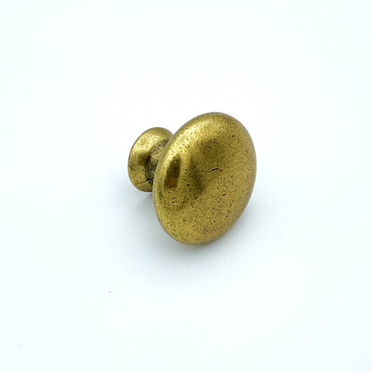 Round "Capri" Antique Brass Round Cabinet Knob