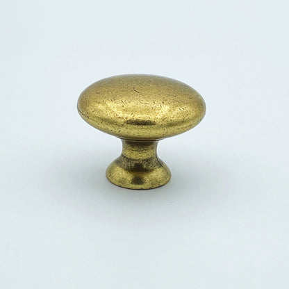 Round "Capri" Antique Brass Round Cabinet Knob